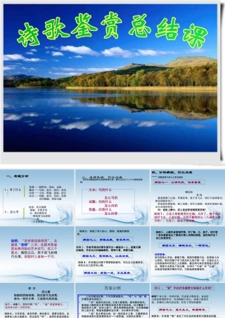 中学高考语文复习(古诗鉴赏)课件  课件