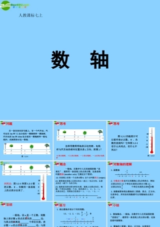 中学七年级数学上册 1.2.2 数轴课件 (新版)新人教版