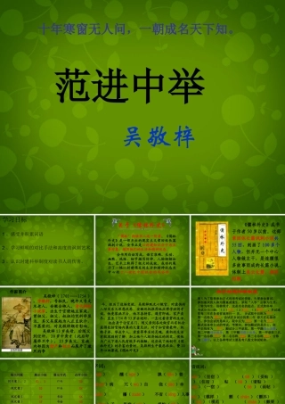 九年级语文上册 19 范进中举课件 新人教版 课件