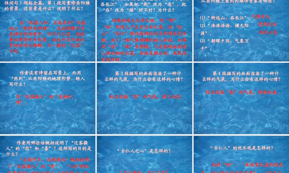 八年级语文岳阳楼记课件2鲁教版 课件