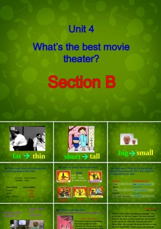 八年级英语上册 Unit 4 What s the best movie theater Section B课件 (新版)人教新目标版 课件