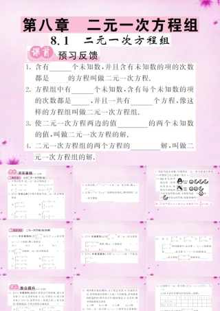 七年级数学下册 8.1 二元一次方程组课件 (新版)新人教版 课件