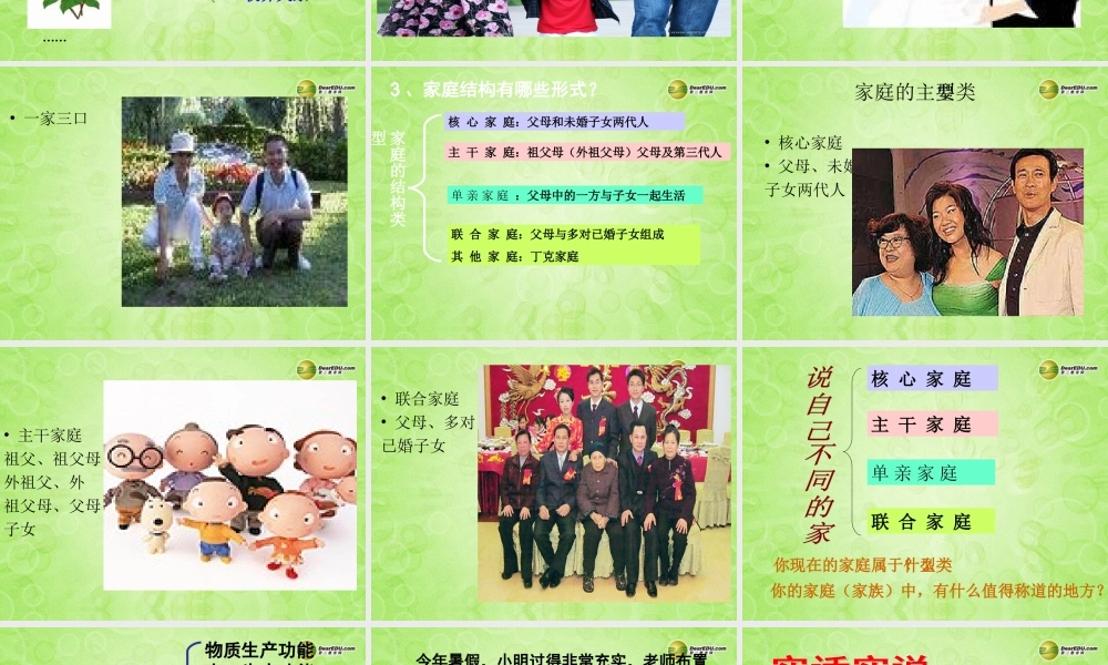 八年级政治上册 第一课第一框 我知我家课件 新人教版 课件