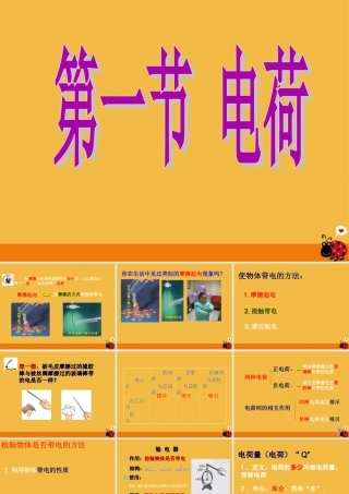 八年级物理上册 第五章第一节电荷课件 人教新课标版 课件