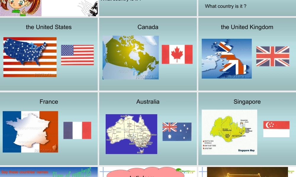 七年级英语下册 Unit1 Where s your pen pal from课件 人教新目标版 课件