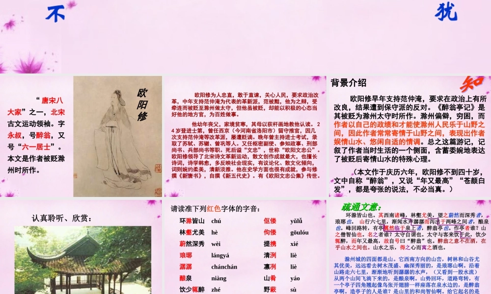 八年级语文下册 6.28(醉翁亭记)课件 (新版)新人教版 课件