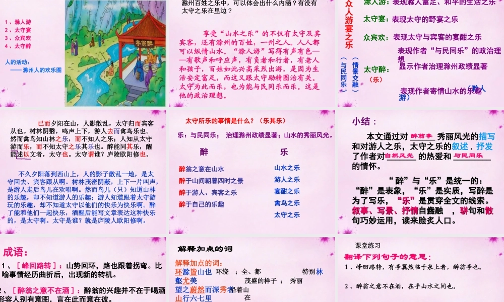 八年级语文下册 6.28(醉翁亭记)课件 (新版)新人教版 课件