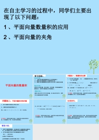 山西省忻州市高考数学 专题 平面向量的数量积1复习课件