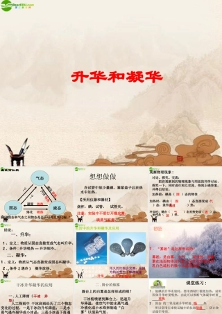 八年级物理上册 升华和凝华(2)课件 沪粤版 课件