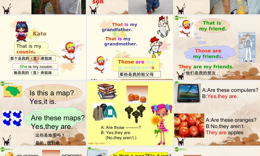 七年级英语上册 第3单元第1课 This is my sister课件 人教新目标版 课件