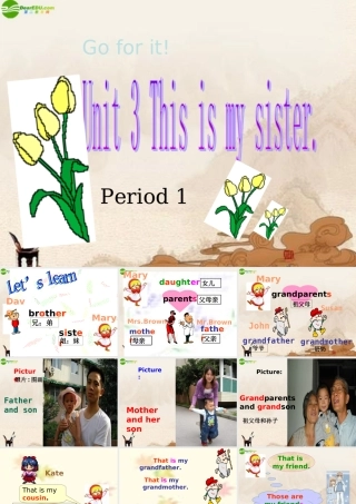 七年级英语上册 第3单元第1课 This is my sister课件 人教新目标版 课件