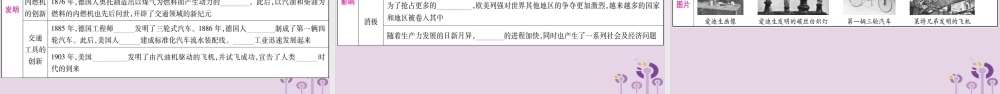 中考历史复习 第一篇 教材系统复习 第4板块 世界历史 第6单元 资本主义制度的扩展和第二次工业革命(讲解)课件
