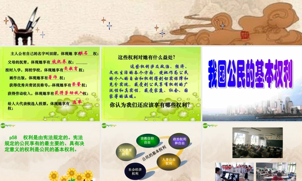 八年级政治下册 第十五课(神圣的宪法)课件 苏教版 课件