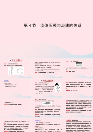 八年级物理下册 第九章 第4节 流体压强与流速的关系课件 (新版)新人教版 课件