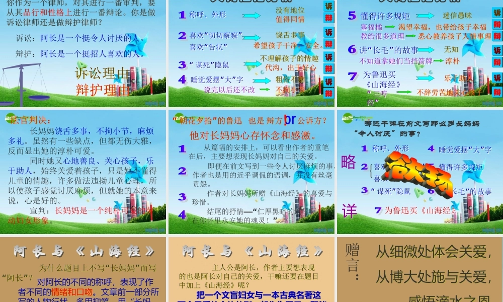 八年级语文上册阿长与(山海经)优秀课件(36页) 人教新课标版 课件