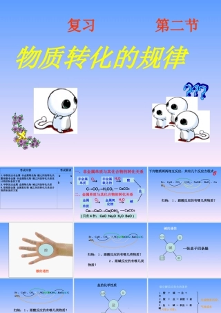 九年级科学上：第2节 物质转化的规律复习课件浙教版 课件