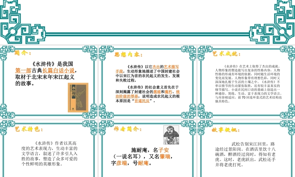 七年级语文下册第武松打虎 课件长春版 课件