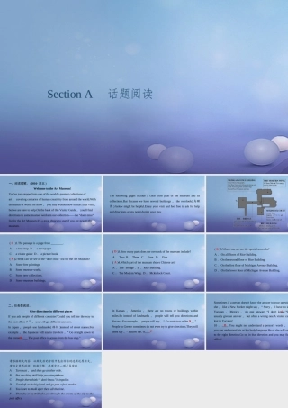九年级英语全册 Unit 3 Could you please tell me where the restrooms are Section A话题阅读习题课件 (新版)人教新目标版 课件