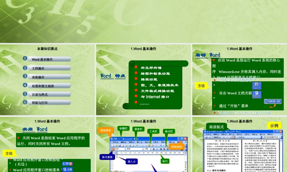 初中信息技术(第4章 Word排版知识)课件 新人教版 课件