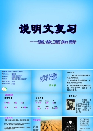 八年级语文下册(3.11 沙漠里的奇怪现象)课件 苏教版 课件
