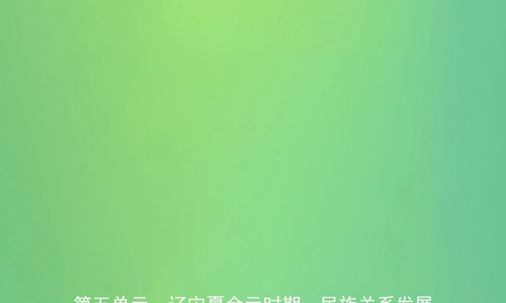 中考历史复习 第五单元 辽宋夏金元时期：民族关系发展和社会变化课件