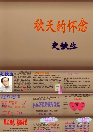 七年级语文上册 2(秋天的怀念)课件 (新版)新人教版 课件