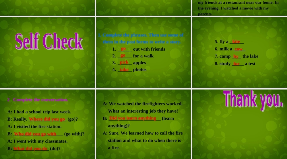 七年级英语下册 Unit 12 What did you do last weekend Section B课件2 (新版)人教新目标版 课件