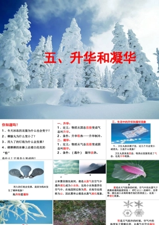 八年级物理上册 升华与凝华课件人教版 课件