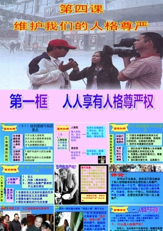八年级政治下册 第四课(人人享有人格尊严权)课件 人教新课标版 课件