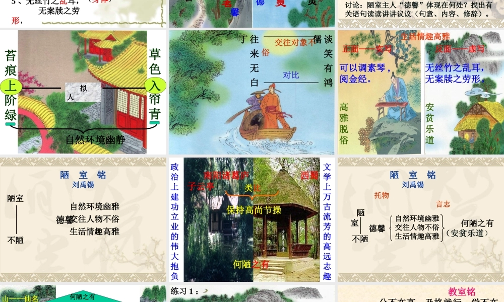 八年级语文上册第五单元第22课：(陋室铭)课件 人教新课标版 课件