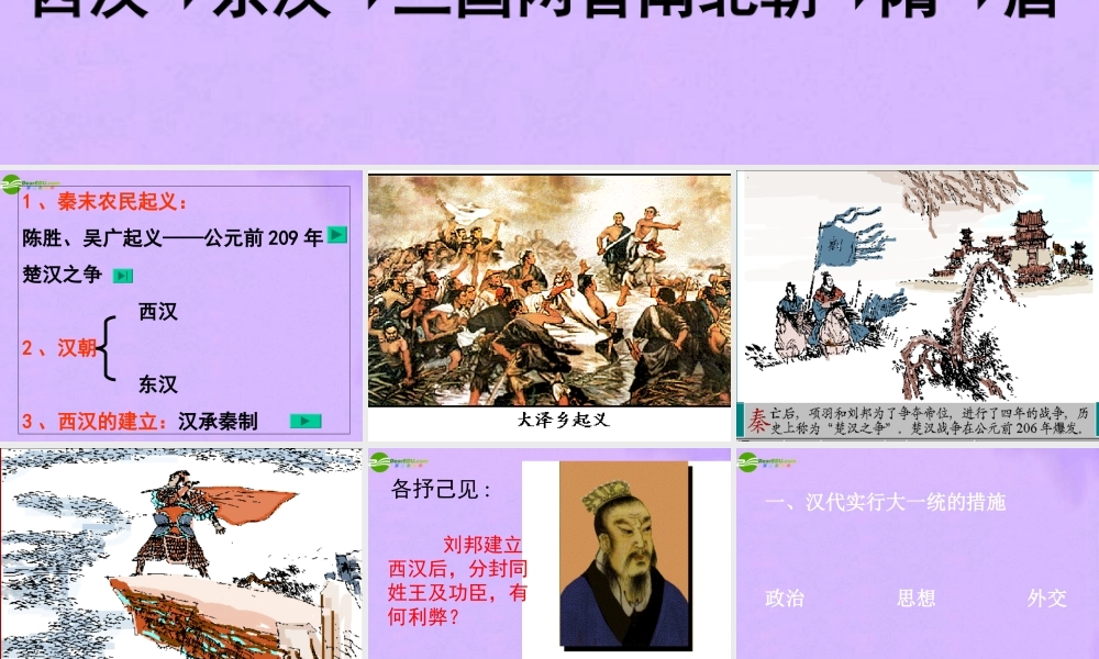 八年级历史下册 第四单元汉唐盛世课件 人教新课标版 课件