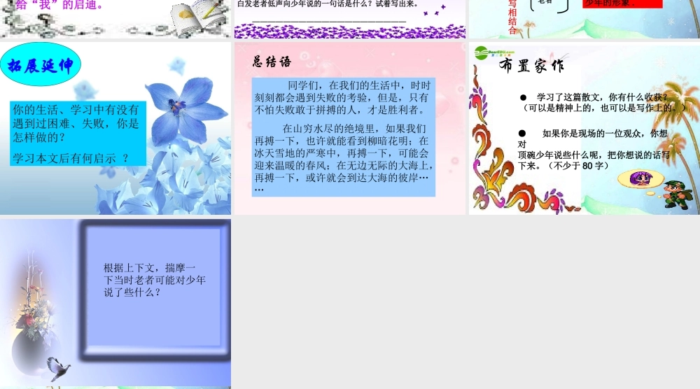 七年级语文上册(顶碗少年)课件 上海五四制版 课件