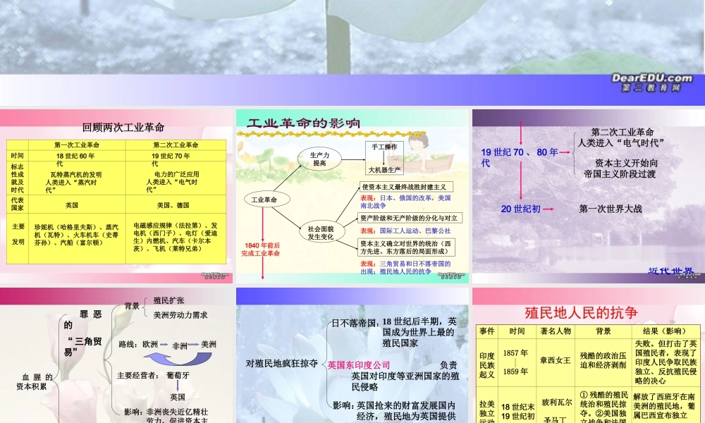 九年级历史第14-21课复习提要 新课标 人教版 课件