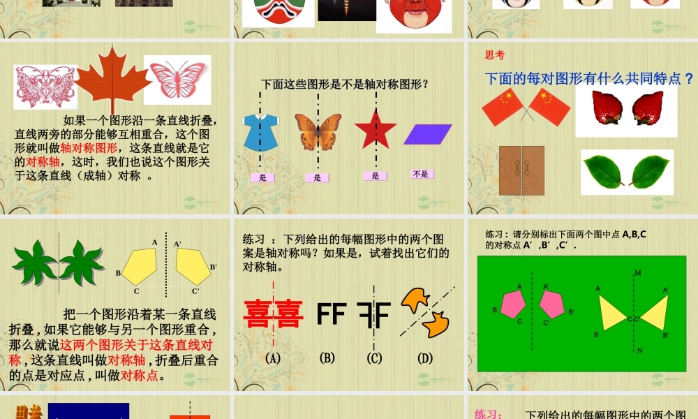 山东省东营市七年级数学(轴对称)课件1 人教新课标版 课件