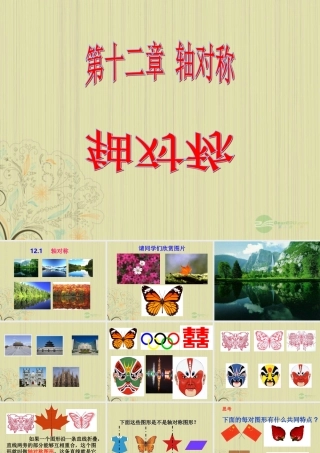 山东省东营市七年级数学(轴对称)课件1 人教新课标版 课件