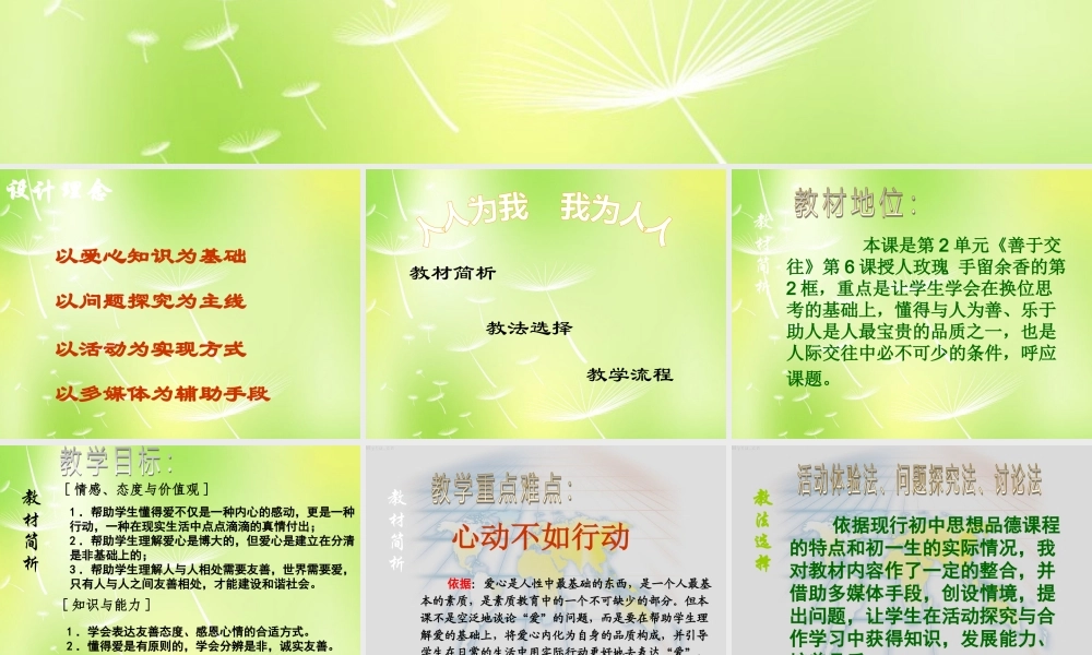 中学七年级政治上册(6.2 我为人人 人人为我)课件2 苏教版 课件