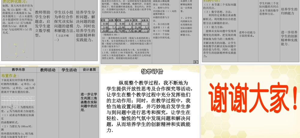 教师说课比赛课件 三角函数的简单应用 课件