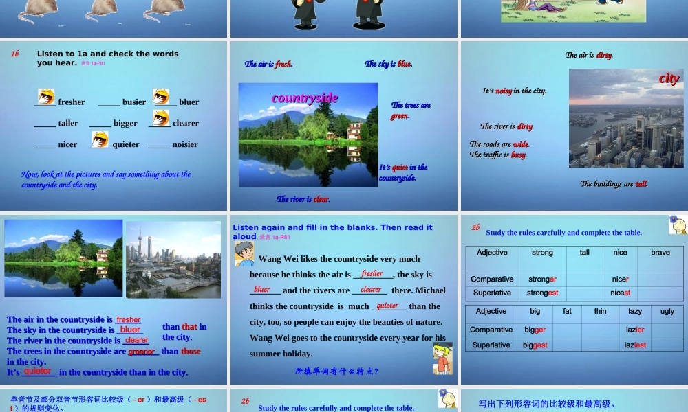 八年级英语上册 Unit 4 Topic 1 What's the strongest animal on the farm Section A课件 (新版)仁爱版 课件