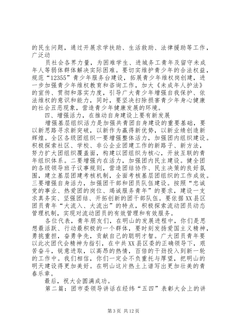 团市委领导讲话_第3页