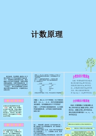 山西省忻州市高考数学 专题 计数原理第一课时2复习课件