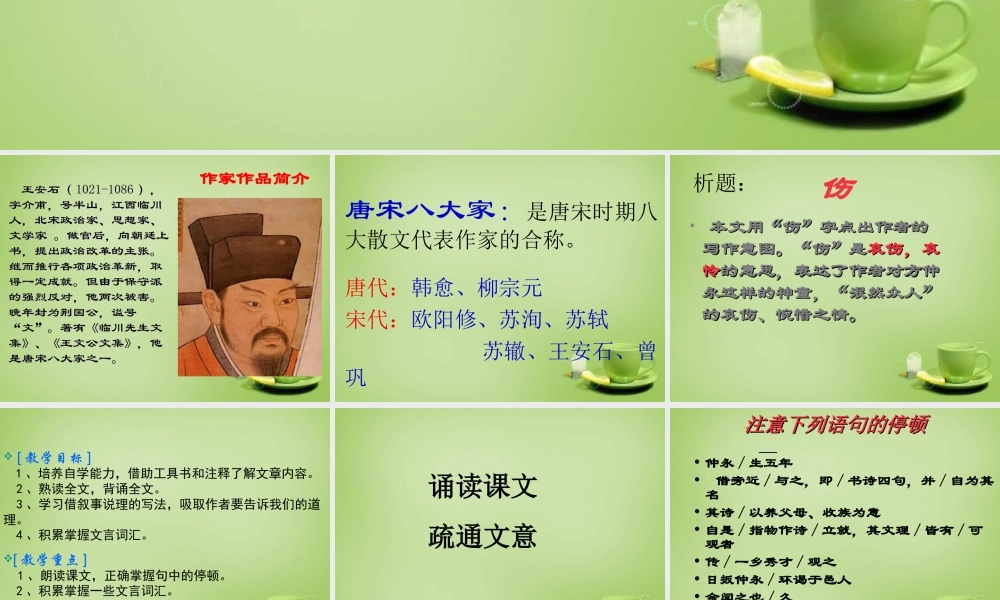 初中七年级语文下册 第5课( 伤仲永)课件 新人教版 课件