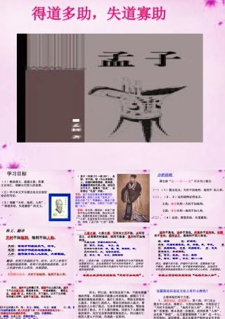 九年级语文下册 18(得道多助 失道寡助)课件 新人教版 课件
