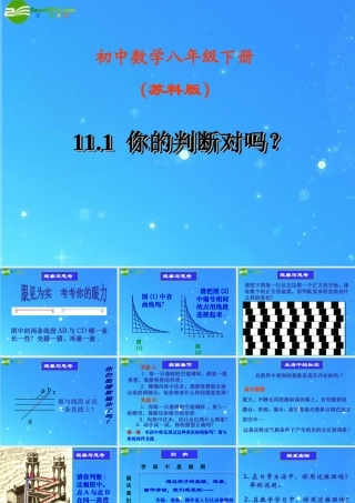 八年级数学下册 11.1你的判断对吗 课件 苏科版 课件