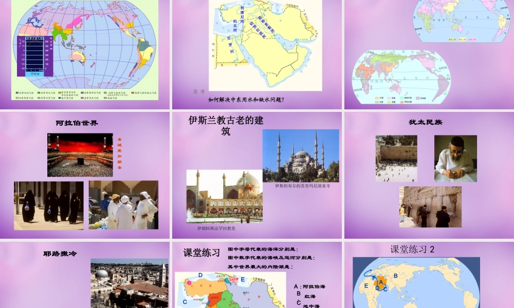 中学七年级地理下册 8.1 中东课件 新人教版 课件