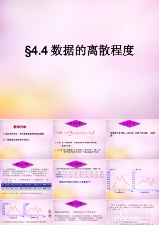 八年级数学上册 4.4 数据的离散程度课件 (新版)青岛版 课件