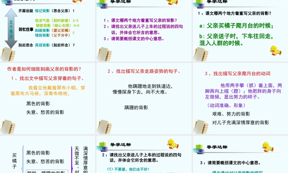 八年级语文上册 第11课(背影)课件 八年级语文上册 第11课( 课件