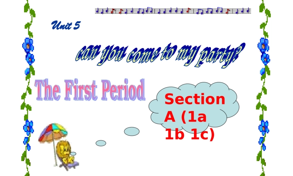 八年级英语上Unit5 Period 1 课件2人教版 课件