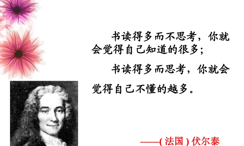九年级语文上册 (纪念伏尔泰逝世一百周年的演说)课件 新人教版 课件