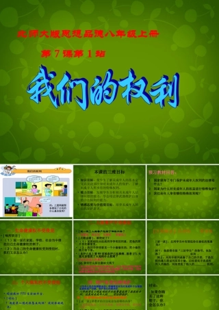 八年级政治上册 第7课 第2框 我们的权利课件1 北师大版 课件