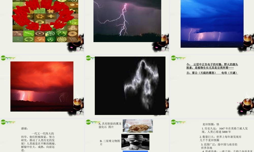 八年级语文下册(扑朔迷离的麦田怪圈)课件 鄂教版 课件